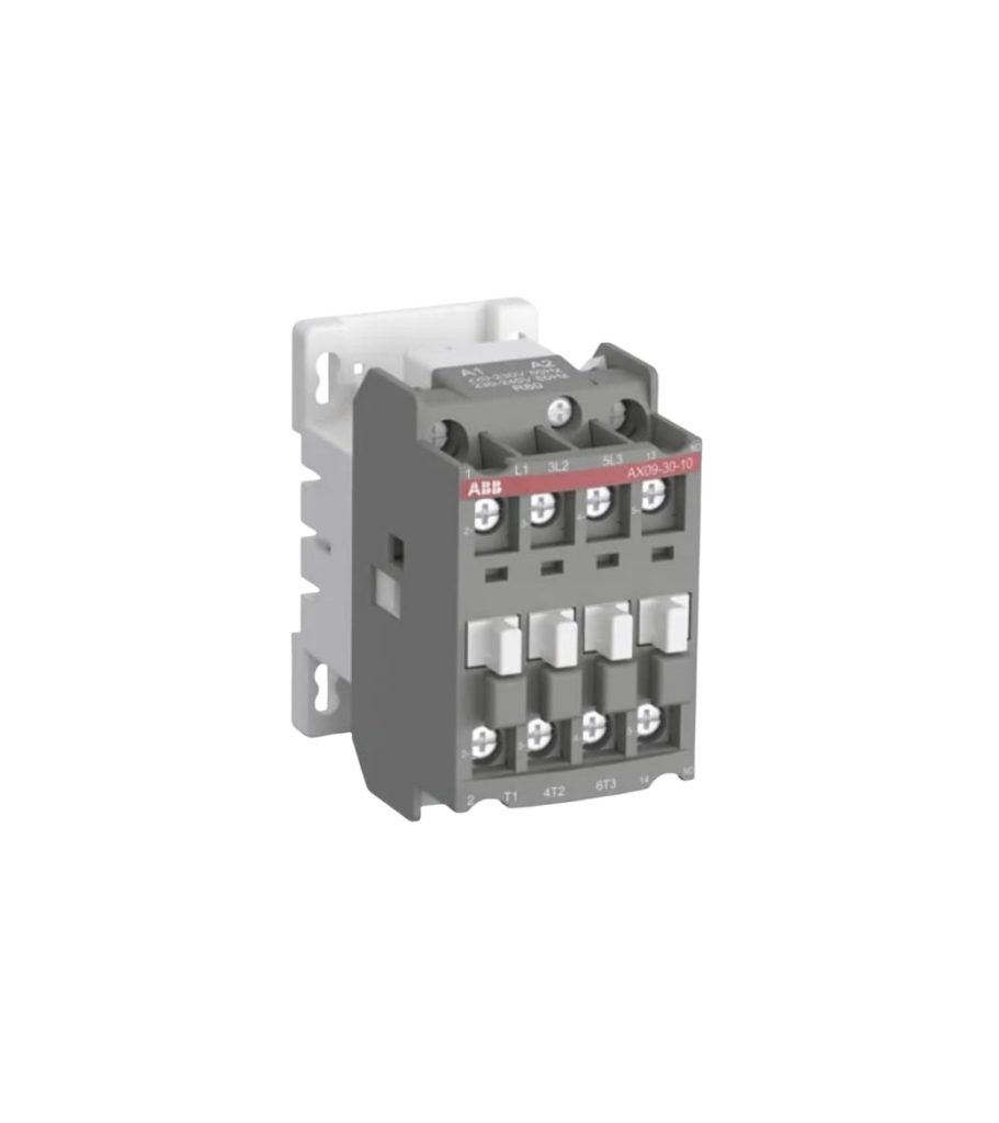 Contator de força, 9A - 380V, AX09-30-10-75, contato auxiliar 1NA, Linha AX, ABB