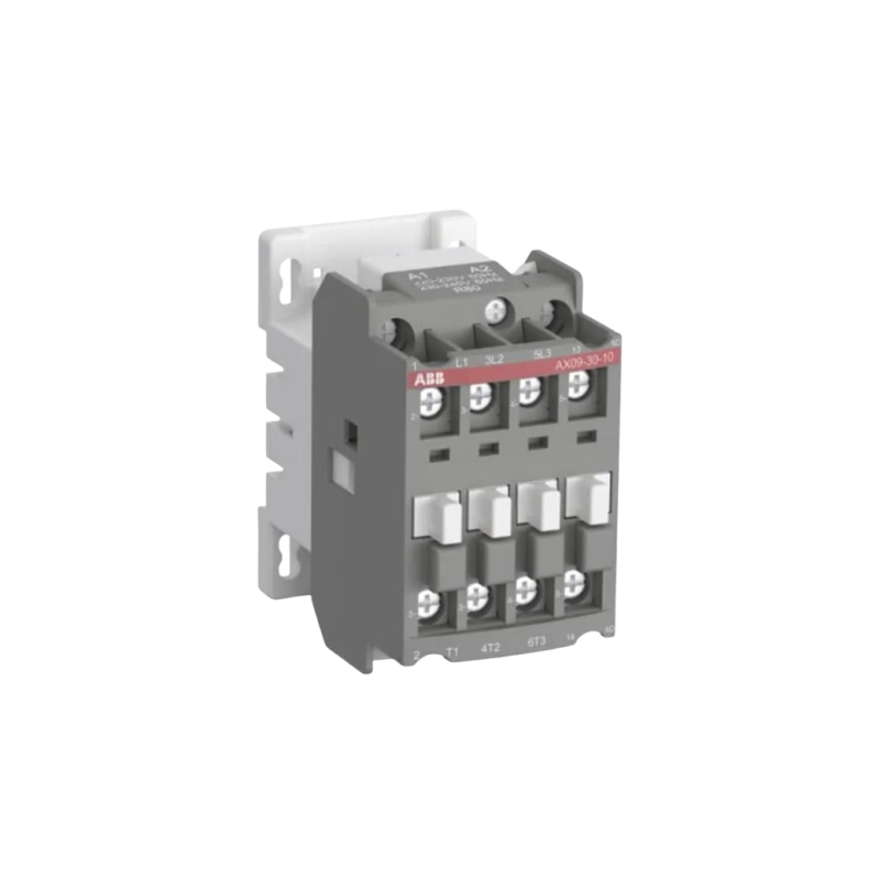 Contator de força, 18A - 380V, AX18-30-10-75, contato auxiliar 1NA, Linha AX, ABB