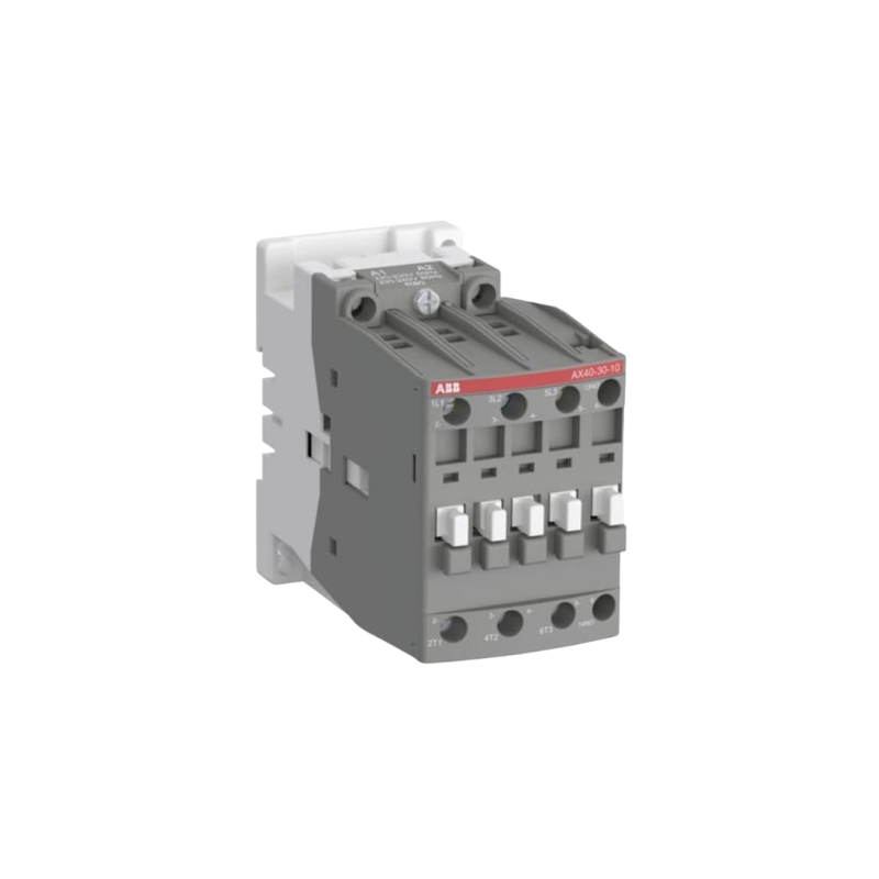 Contator de força, 40A - 380V, AX40-30-10-75, contato auxiliar 1NA, Linha AX, ABB