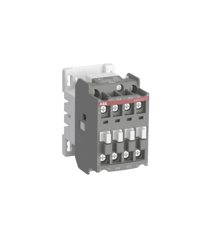 Contator de força, 9A - 380V, AX09-30-10-26, contato auxiliar 1NA, Linha AX, ABB