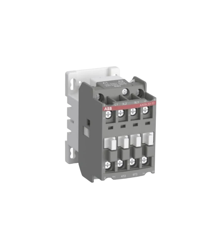 Contator de força, 9A - 380V, AX09-30-10-26, contato auxiliar 1NA, Linha AX, ABB