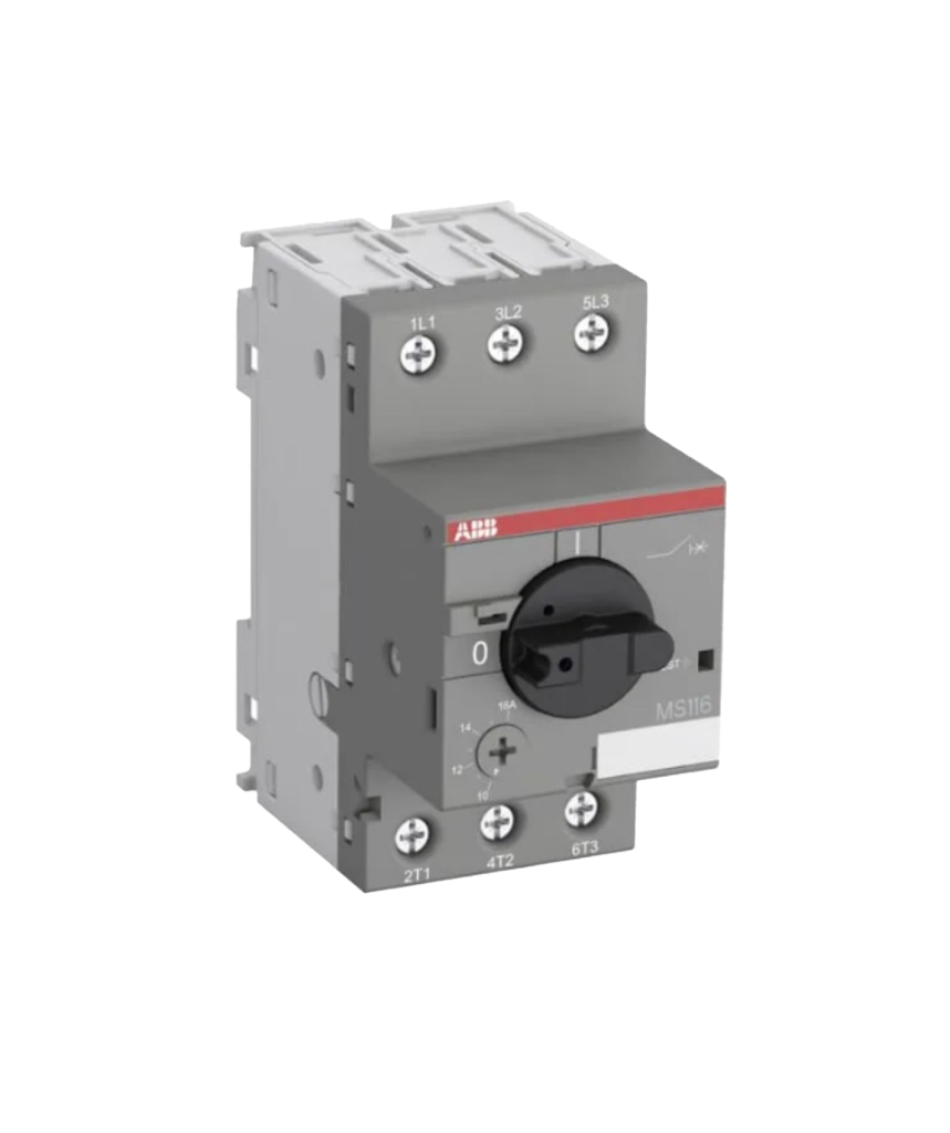 Disjuntor - Motor tripolar classe 10, com ajuste térmico de 16 à 20 A, MS116, Linha Eficiente, ABB