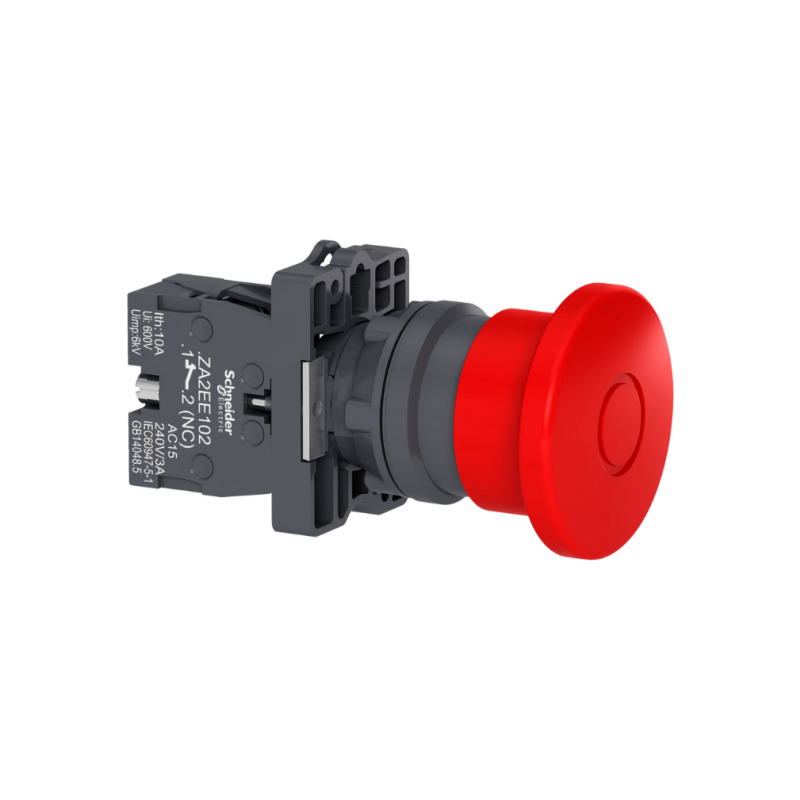 BOTAO 40MM PLASTICO EMERGENCIA NF VM XA2ES542