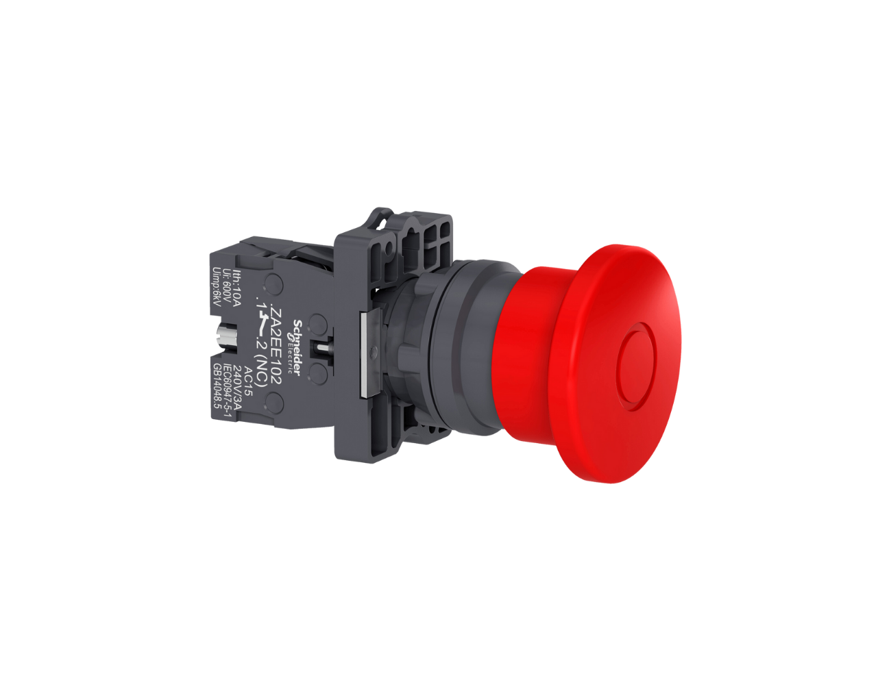 BOTAO 40MM PLASTICO EMERGENCIA NF VM XA2ES542