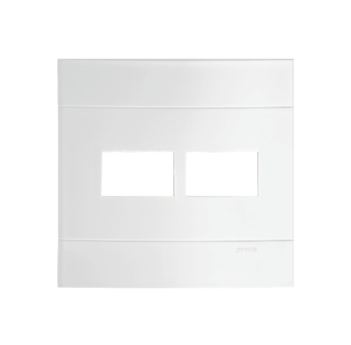 Placa 4x4 2 Postos Separados Branco PRM44421 Schneider