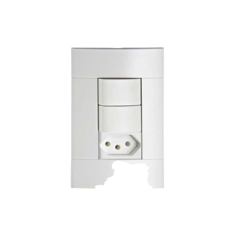Conjunto 2 Interruptores Simples + Tomada PRM44721 Schneider