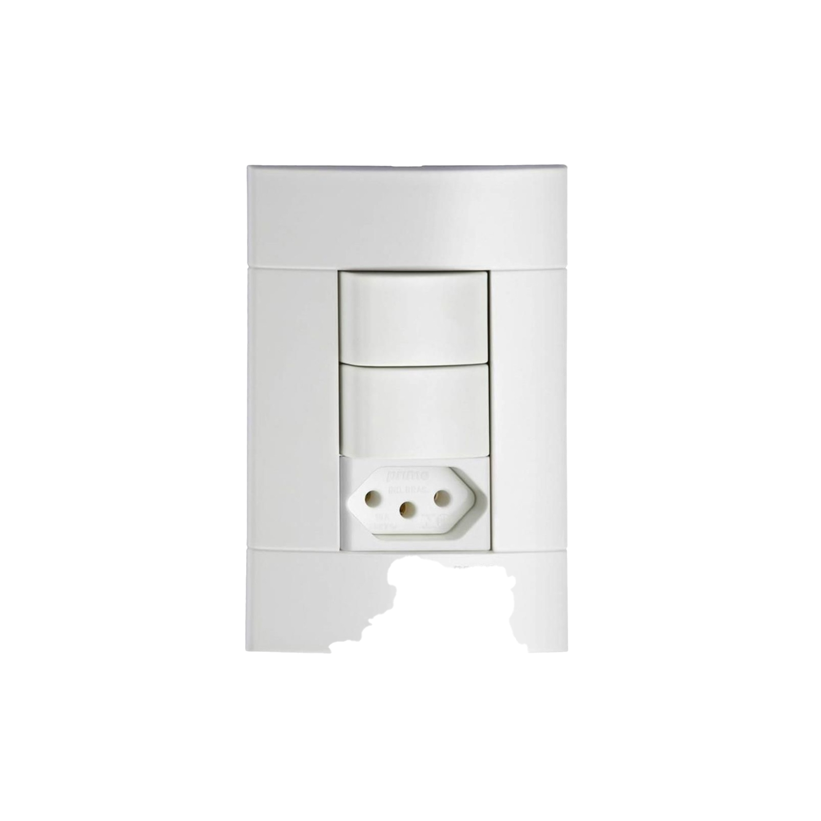 Conjunto 2 Interruptores Simples + Tomada PRM44721 Schneider