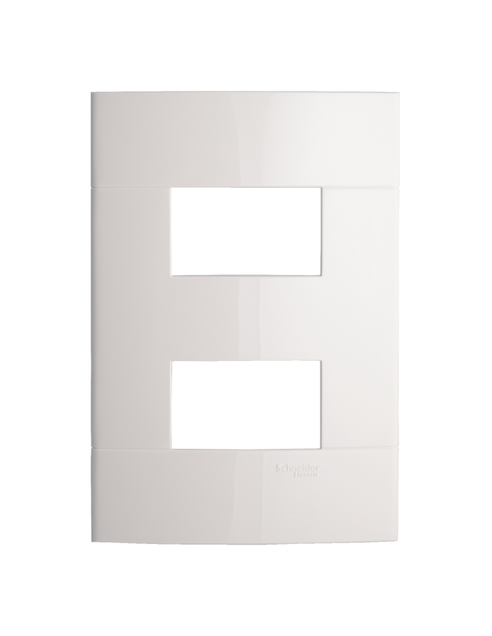 Placa 4x2 2 Postos Separados Branco Puro PRM044221 Schneider