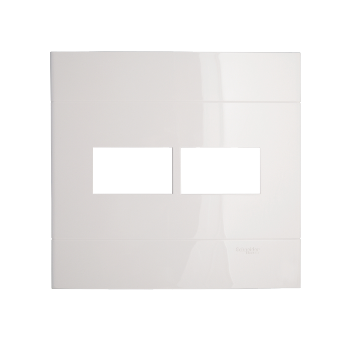 Placa 4x4 2 Postos Separados Branco Puro PRM044421 Schneider