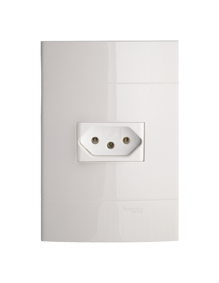 Conjunto Tomada 2P+T 20A 250V PL/Branca PRM0444731 Schneider