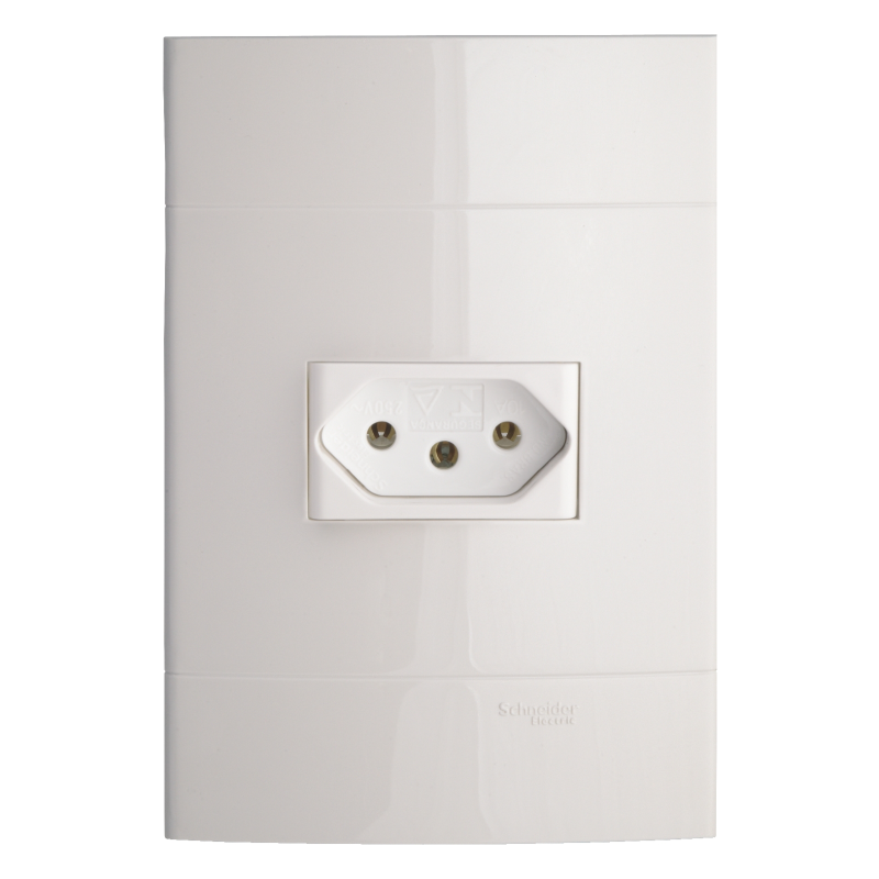 Conjunto Tomada 2P+T 20A 250V PL/Branca PRM0444731 Schneider