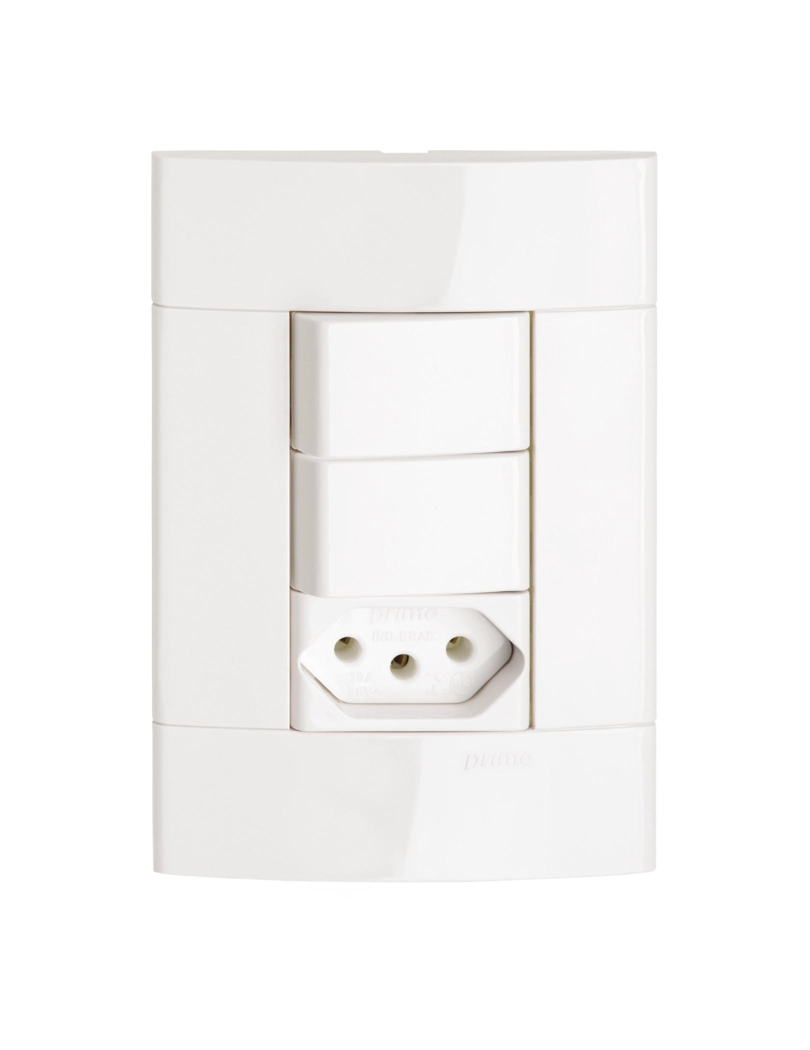 Conjunto 2 Interruptores Simples + Tomada PRM044721 Schneider