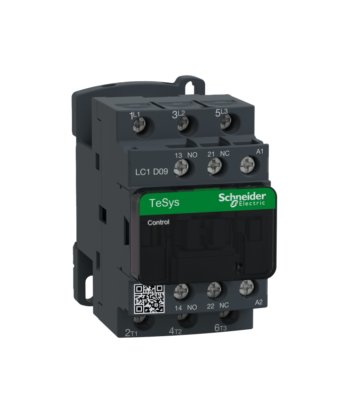 CONTATOR TRIPOLAR TESYS DECA 9A 1NA+1NF 220VCA LC1D09M7