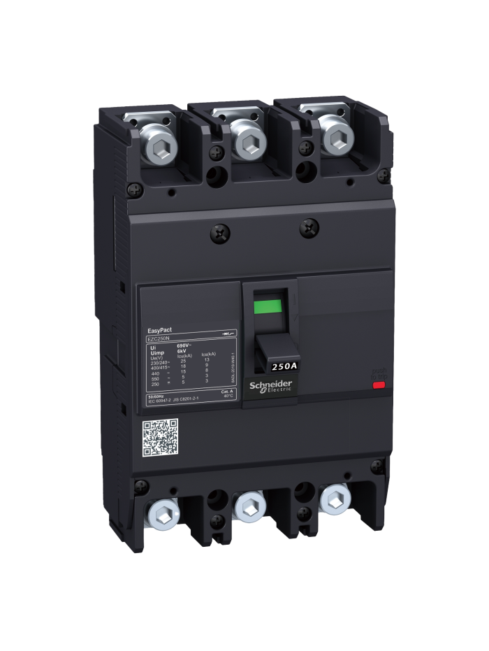 Disjuntor MG EZC250 36KA 415V 3P 175ª EZC250H3175 Schneider