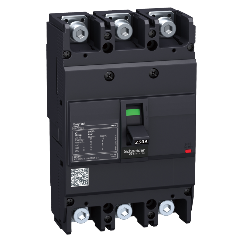 Disjuntor MG EZC250 36KA 415V 3P 175ª EZC250H3175 Schneider