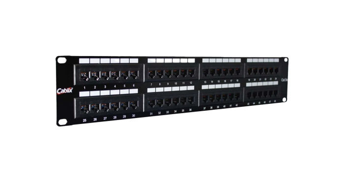 Patch Panel CAT5E Preto Cablix