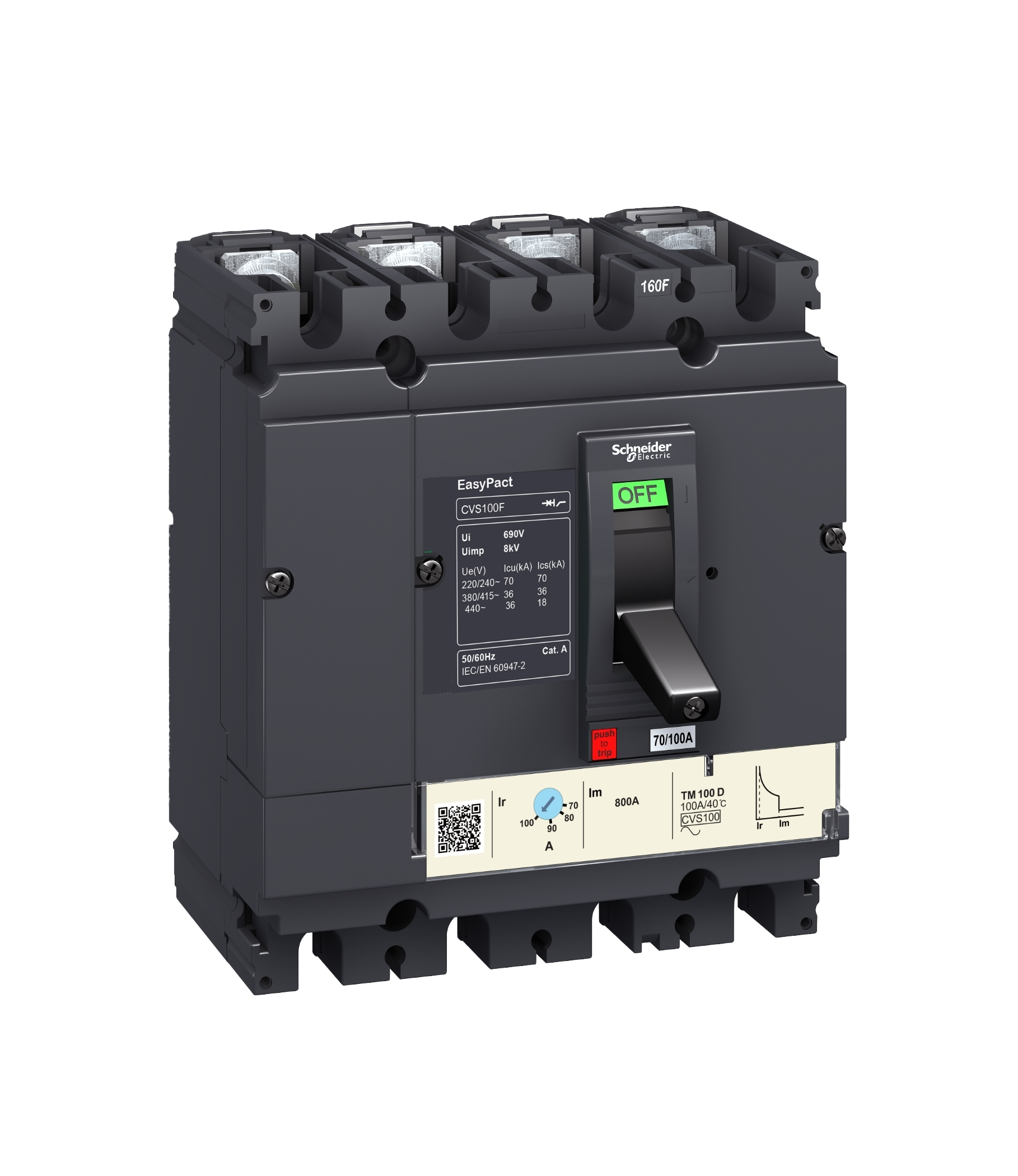 Disjuntor Easypact Cvs100f Tm50d 3p CVS100F3050 Schneider