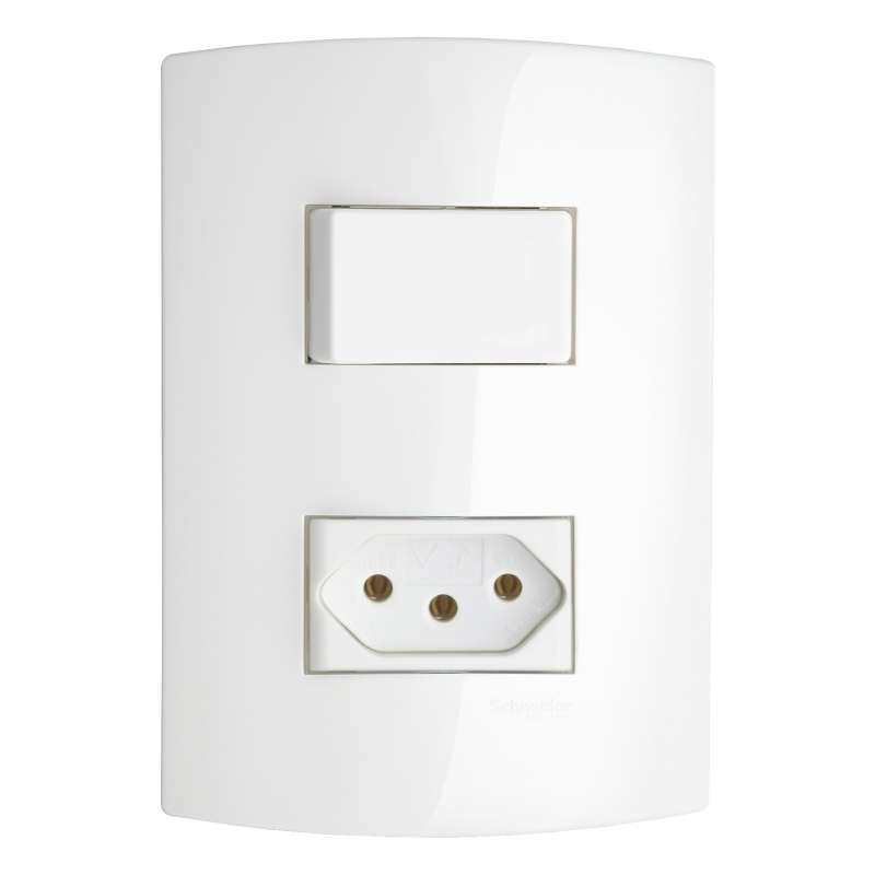 Conjunto Interruptor Paralelo + Tomada 2 PRM245247 Schneider