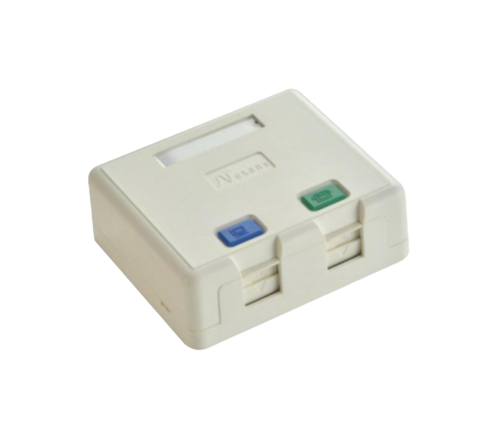 Caixa De Superfície Para 2 Tomadas RJ45 Nexans 90279