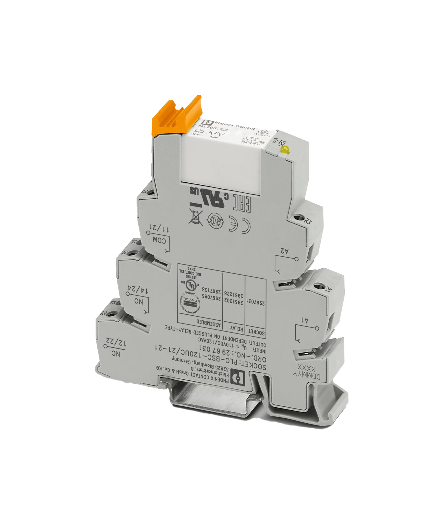 PLC-RSC-120UC/21-21 - Módulo de relé 2RV  120 Vac/110 Vdc - 2967086