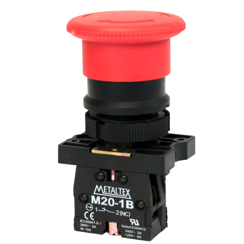 Botao 22Mm² Emergencia Vm Nf P20Akr-R-1B