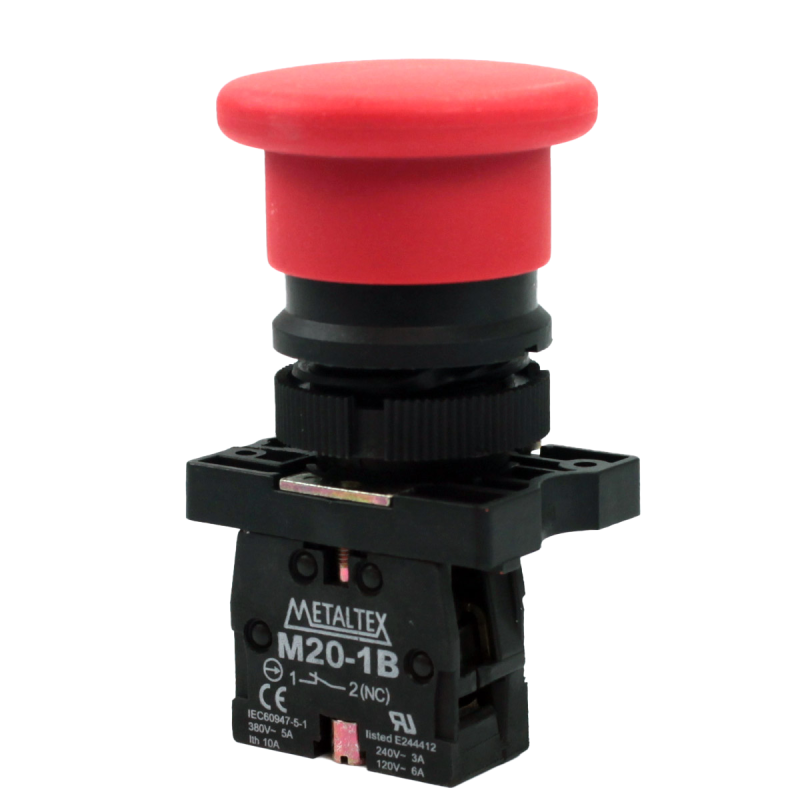 Botao 22Mm² Cogumelo Vm Nf P20Amr-R-1B