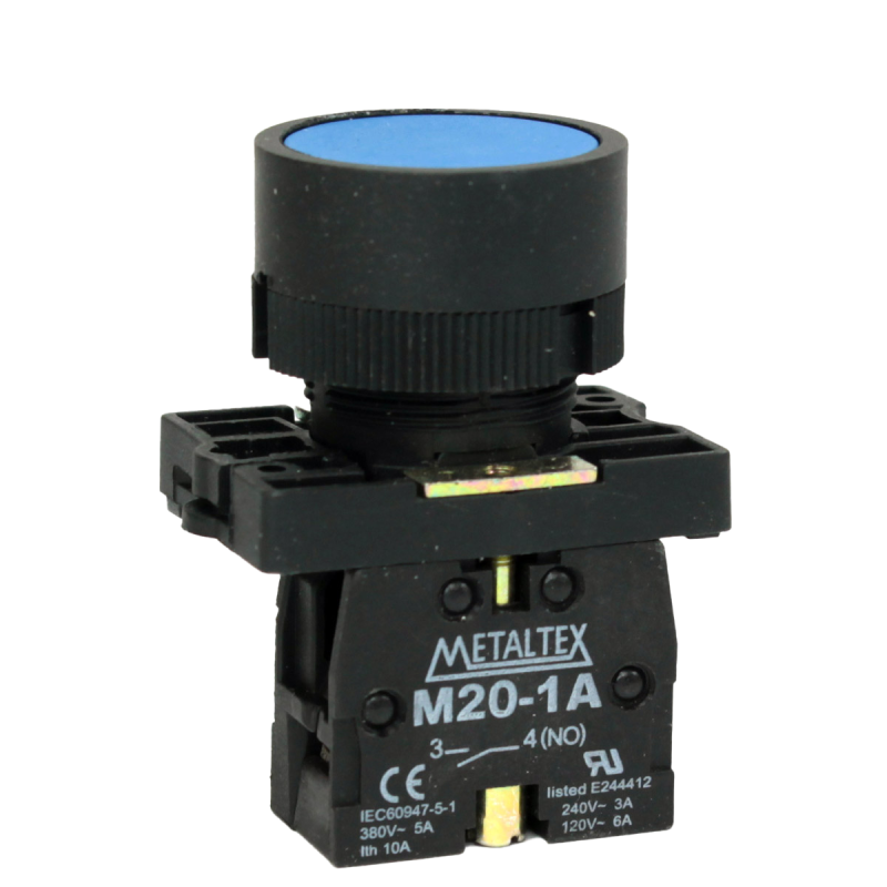 Botao 22Mm² Faceado Na Az P20Afr-Bl-1A