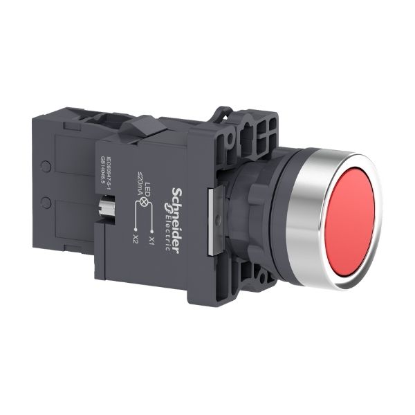 Botao 22Mm Luminoso Plastico Vm Xa2Ew34M1