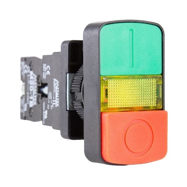 Botao 22Mm Duplo Vd/Vm Naf P20Idl-Y-1C