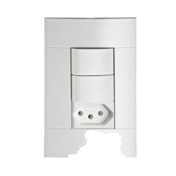 Interruptor Duplo+Tomada 2P+T 10A Prm44721