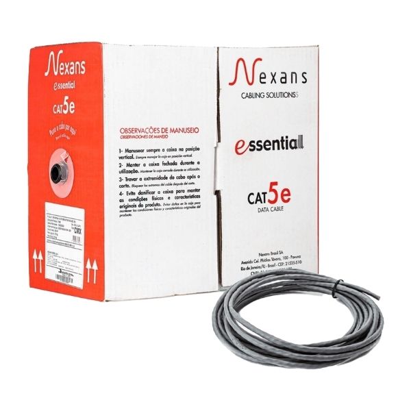 Cabo De Rede Nexans Cinza 24Awgx4P Cat5E 17582
