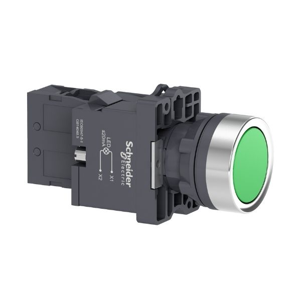 Botao 22Mm Luminoso Na 220-230V Vd Xa2Ew33M1