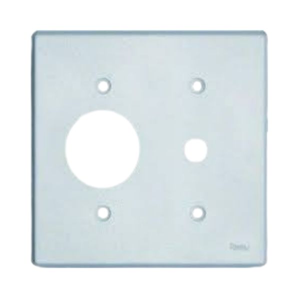 Placa 4X4 1 Posto Redodndo+Furo Prm4584B